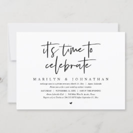 お祝いの時間です, ウェディングエロープメントパーティー 招待状
