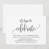 お祝いの時間です, 結婚式前撮りパーティー 招待状 (正面/裏面)