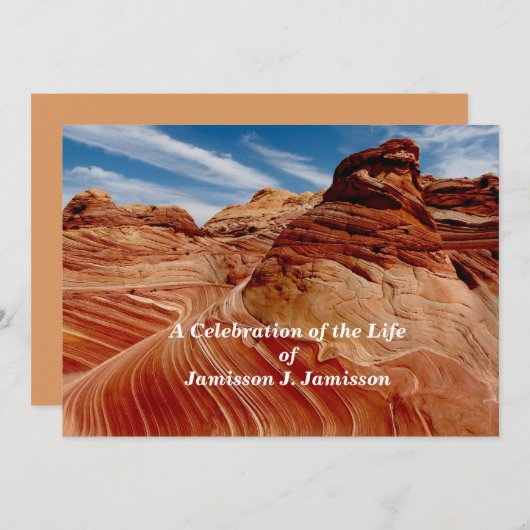 お祝いの時間の流れ 招待状 (正面/裏面)