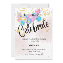 お祝いの時間 招待状 テンプレート