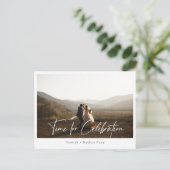 お祝いの時間　極秘結婚写真 案内ポストカード (スタンド正面)