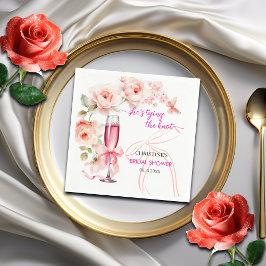 お祝いの杯を上げて 花嫁が結婚する ブライダルシャワー スタンダードカクテルナプキン