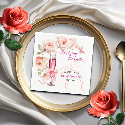 お祝いの杯を上げて 花嫁が結婚する ブライダルシャワー スタンダードカクテルナプキン