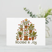 お祝いの植物愛好家のボタニカルホリデーグリーティング シーズンカード (スタンド正面)