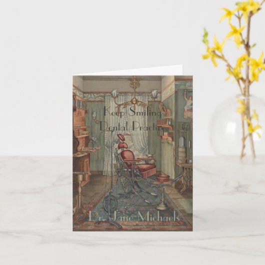 お祝いの歯科医の歯科練習の水彩画 カード (黄色い花)