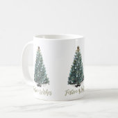 お祝いの気持ち。クリスマスツリーのデザイン コーヒーマグカップ (正面左)