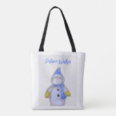 お祝いの気持ち。雪だるまデザイン トートバッグ (裏面)