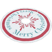 お祝いの水の赤いクリスマスの雪片の木のスカート ブラッシュドポリエステルツリースカート (アングル)