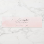 お祝いの水分補給 – ソフトライトピンク ペットボトルラベル (シングルラベル)