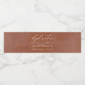 お祝いの水分補給 – テラコッタモダン ペットボトルラベル (シングルラベル)