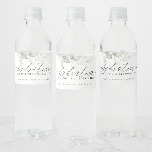 お祝いの水分補給 – 緑結婚園 ペットボトルラベル (ボトル)