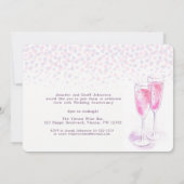 お祝いの水彩シャンパングラス 結婚記念日 招待状 (裏面)