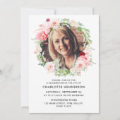 お祝いの水彩写真記念館 招待状 (正面)