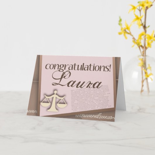 お祝いの法律学校の卒業生 カード (黄色い花)