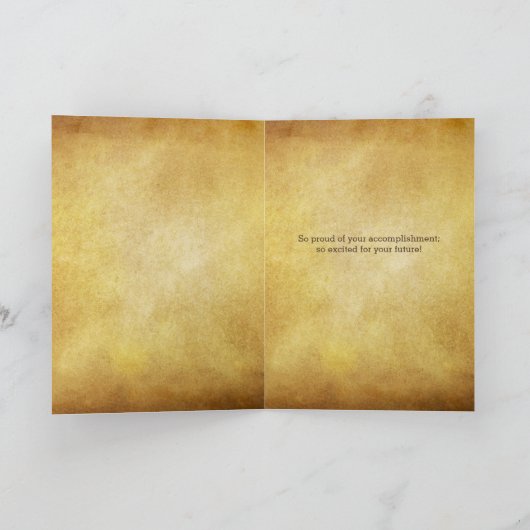 お祝いの法律学校の卒業生 カード (内部)