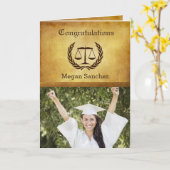 お祝いの法律学校の卒業生 カード (黄色い花)