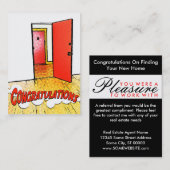 お祝いの漫画のドア 名刺 (正面/裏面)