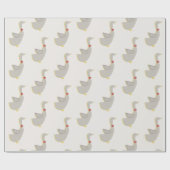 お祝いの灰色のガチョウの包装紙 ラッピングペーパー (フラット)