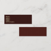 お祝いの焦茶はレトロの茶色のbackgrで一周します スキニー名刺 (正面/裏面)