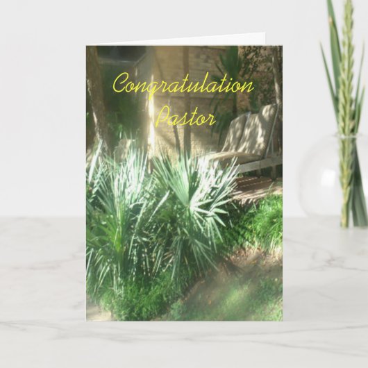 お祝いの牧師 カード (正面)
