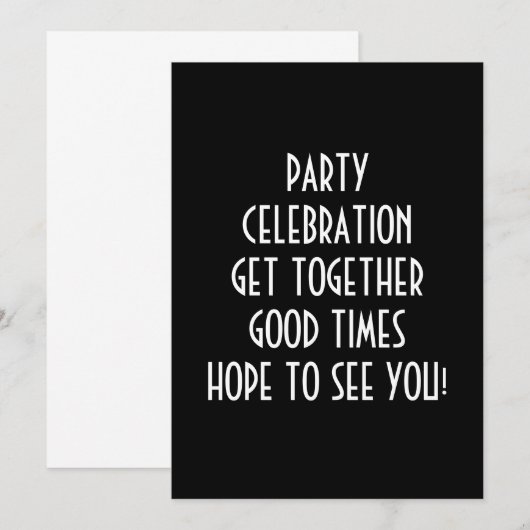 お祝いの理由 招待状 (正面/裏面)