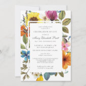 お祝いの生活ダスティボホサマーフローラ招待団 招待状 (正面)
