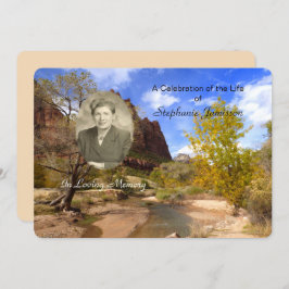 お祝いの生活招待状、写真と風景 招待状