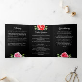 お祝いの生活水彩フローラメモリアル 三つ折りプログラム (内部)