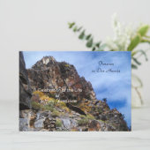 お祝いの生活自然、険しい山 招待状 (スタンド正面)