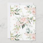 お祝いの生活葬儀記念ピンクフローラ 招待状 (裏面)