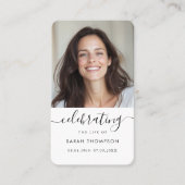 お祝いの生活葬儀記念祈りの言葉カード 名刺