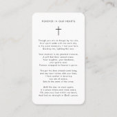 お祝いの生活葬儀記念祈りの言葉カード 名刺