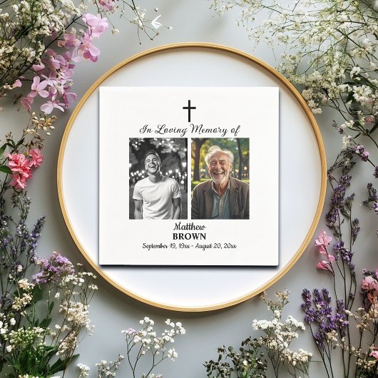 お祝いの生活2写真葬儀白 スタンダードカクテルナプキン