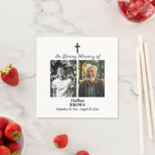 お祝いの生活2写真葬儀白 スタンダードカクテルナプキン (インサイチュ)