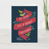 お祝いの知らせの|折られた企業のな休日カード シーズンカード (正面)