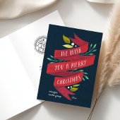 お祝いの知らせの|折られた企業のな休日カード シーズンカード