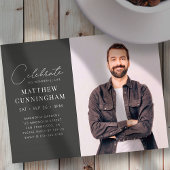 お祝いの素晴らしい人生モダンのシンプル写真 インビテーションポストカード