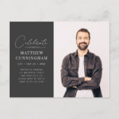 お祝いの素晴らしい人生モダンのシンプル写真 インビテーションポストカード (正面)