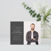 お祝いの素晴らしい人生モダンのシンプル写真 インビテーションポストカード (スタンド正面)