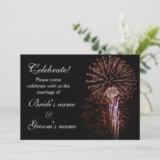 お祝いの結婚式 招待状 (スタンド正面)