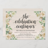 お祝いの続き、結婚式の抜け駆けパーティーの招待状 招待状 (正面/裏面)