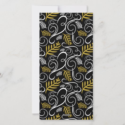 お祝いの群葉のシックな休日の挨拶の写真カード シーズンカード (裏面)