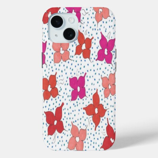 お祝いの花と水玉 Case-Mate iPhoneケース (裏面)