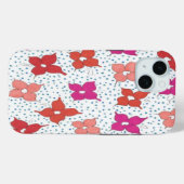 お祝いの花と水玉 Case-Mate iPhoneケース (裏面 (横))