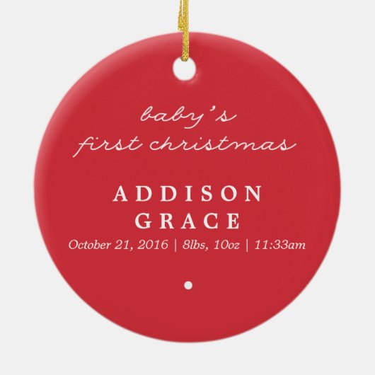 お祝いの花模様|のパーソナライズなクリスマスのオーナメント セラミックオーナメント (裏面)