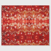 お祝いの花輪のクリスマスの包装紙 ラッピングペーパー (フラット)