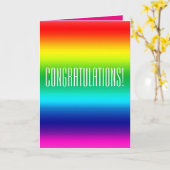 お祝いの虹カード カード (黄色い花)