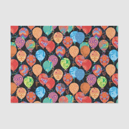 お祝いの誕生日の気球 薄葉紙 (正面)