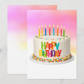 お祝いの誕生日ケーキ シーズンカード