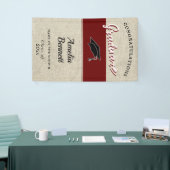 お祝いの赤い卒業パーティーバナー 横断幕 (トレードショー)